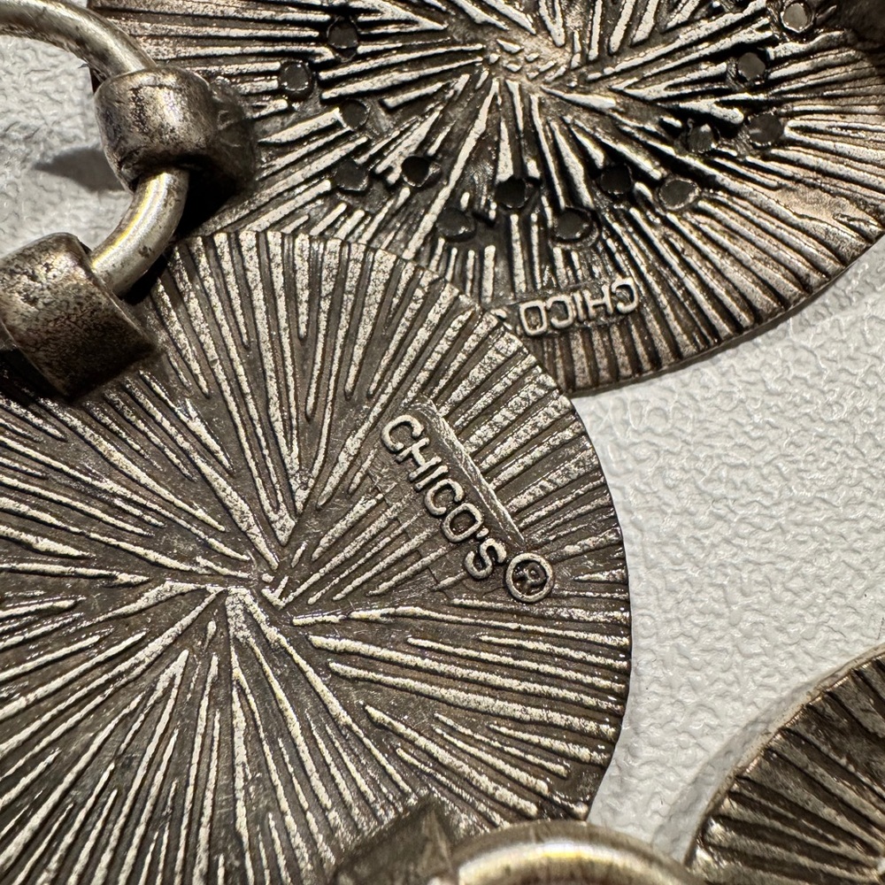 Vtg Chico’s Keys Chain Belt Silver - Picture 11 of 13